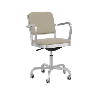 Navy® Officer Swivel Armchair - Hand brushed
