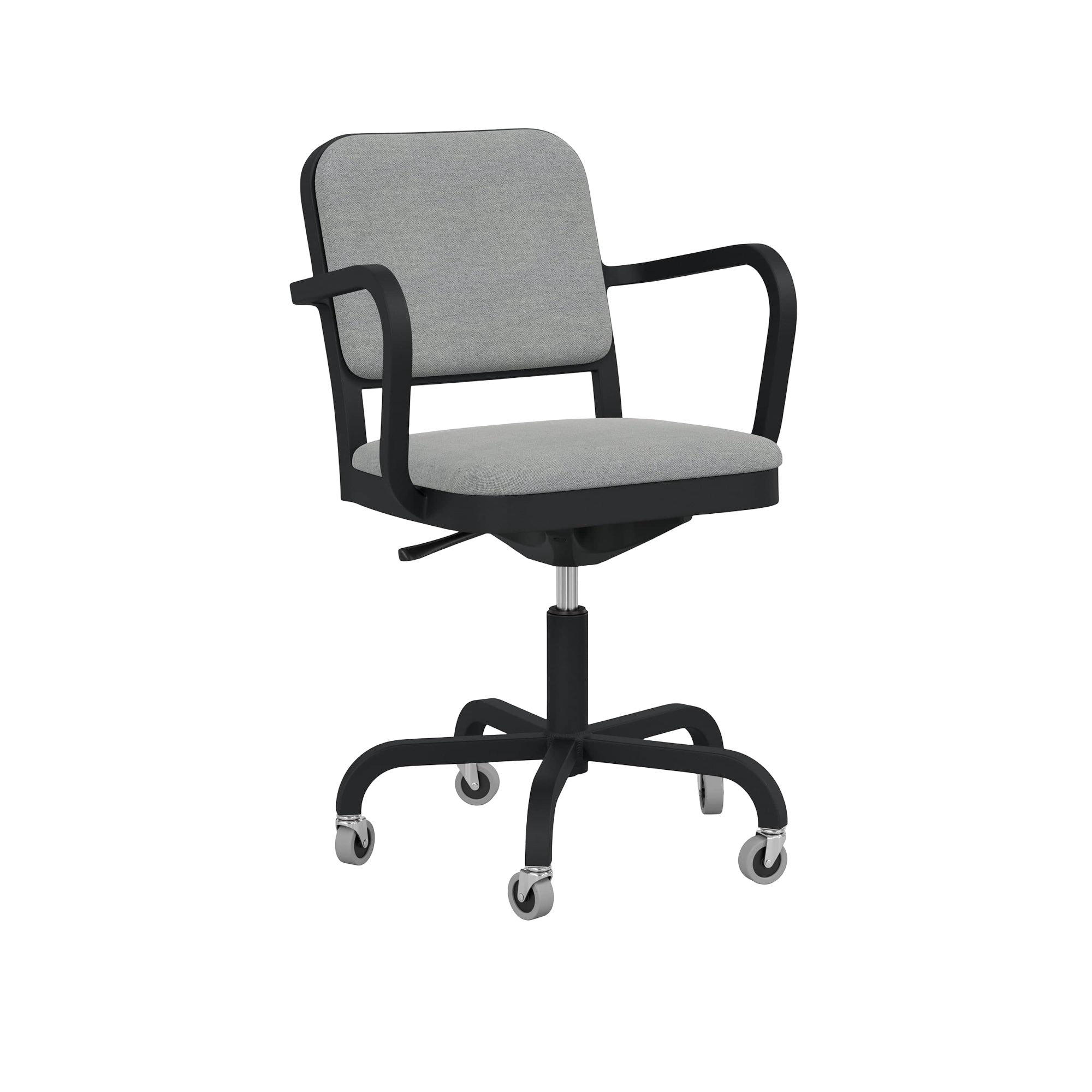 Navy® Officer Swivel Armchair - Black powder coated