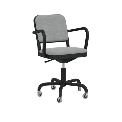 Navy® Officer Swivel Armchair - Black powder coated