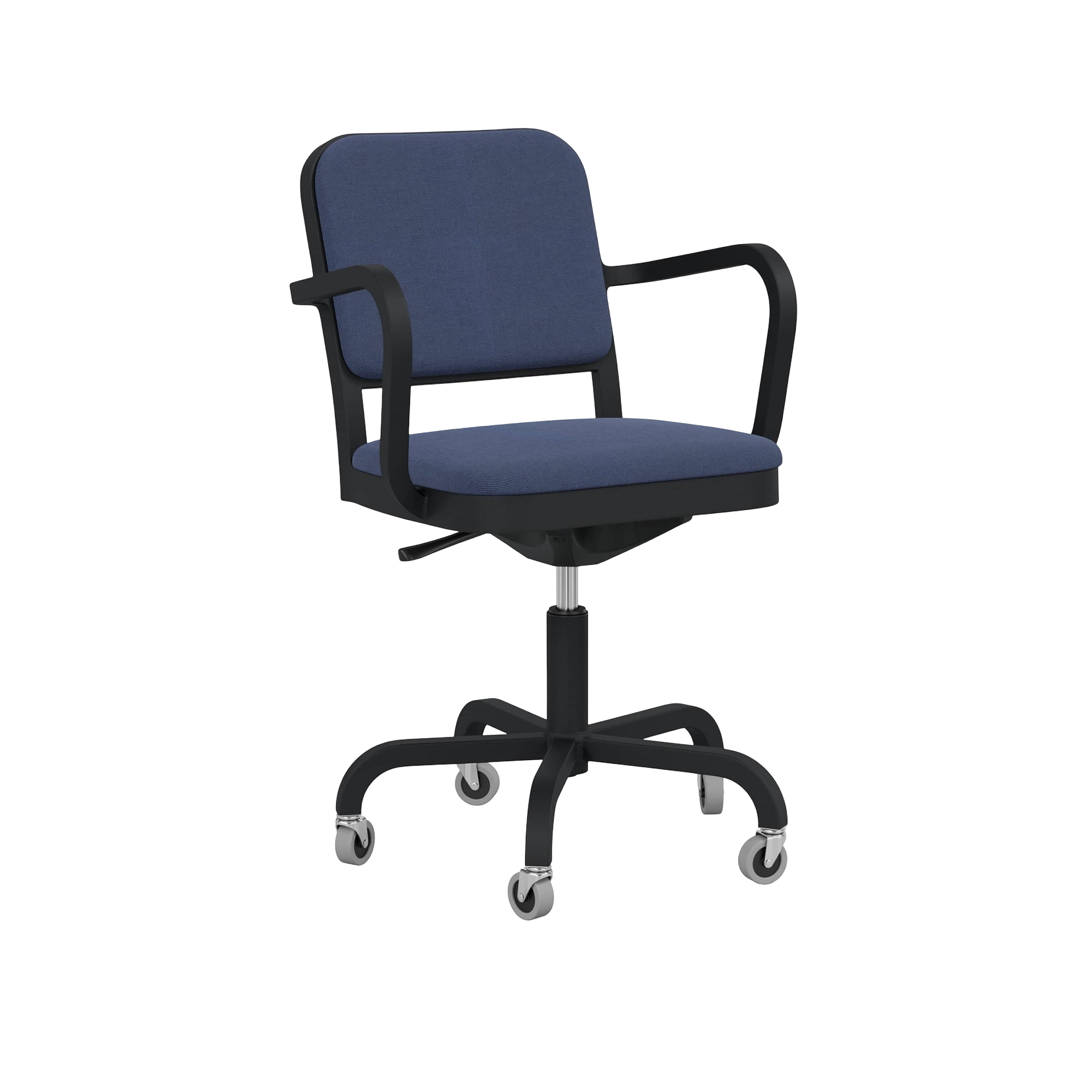 Navy® Officer Swivel Armchair - Black powder coated