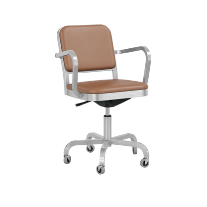 Navy® Officer Swivel Armchair - Hand brushed