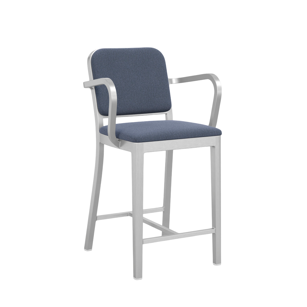 Navy® Officer Stool with arms - Hand Brushed