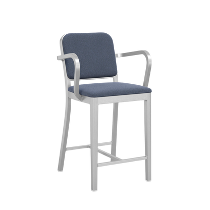 Navy® Officer Stool with arms - Hand Brushed