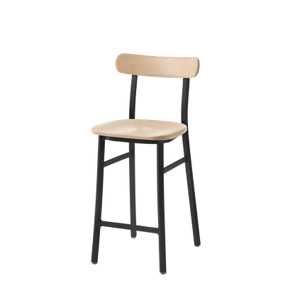 Utility Stool by Jasper Morrison - Black powder-coated