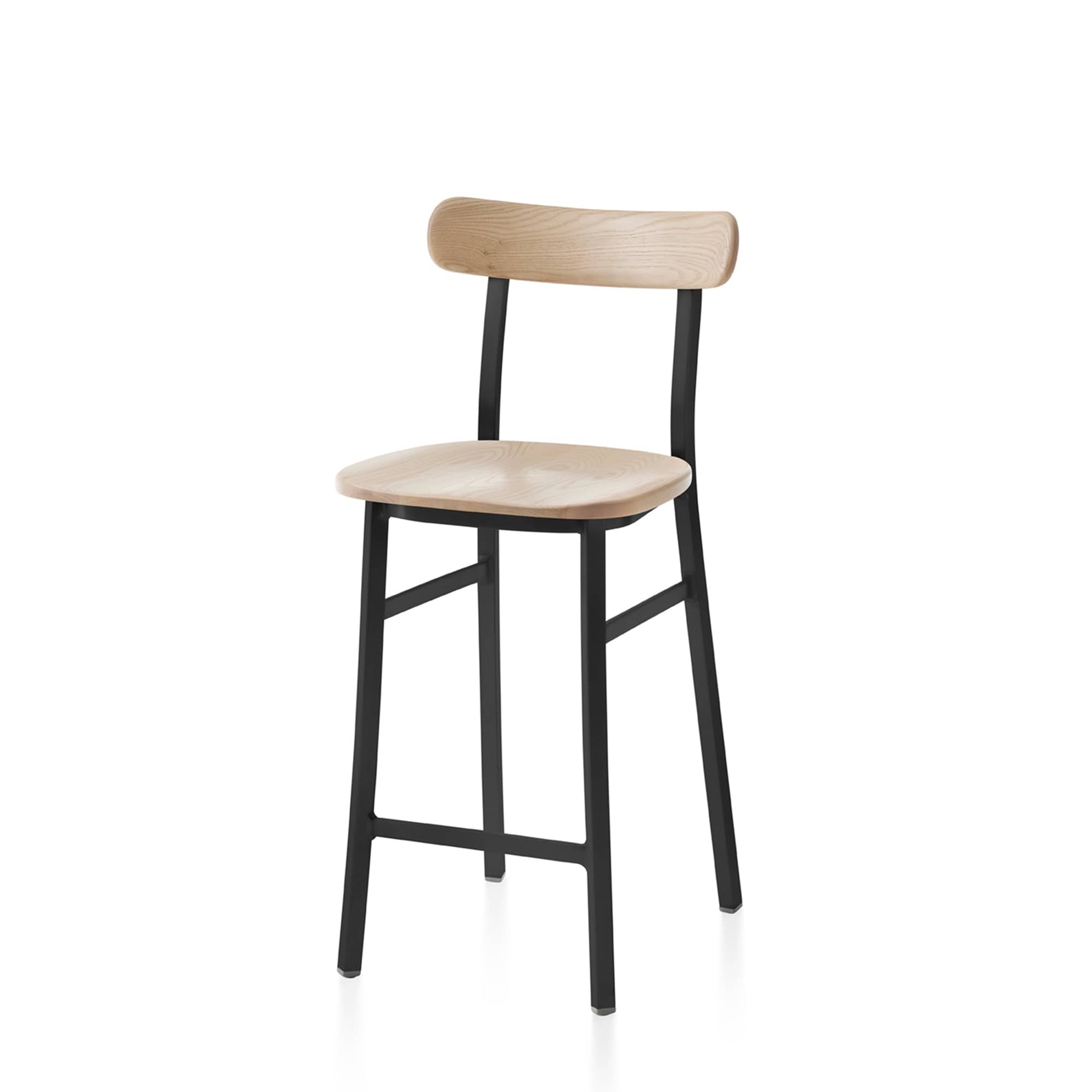 Utility Stool by Jasper Morrison - Black powder-coated