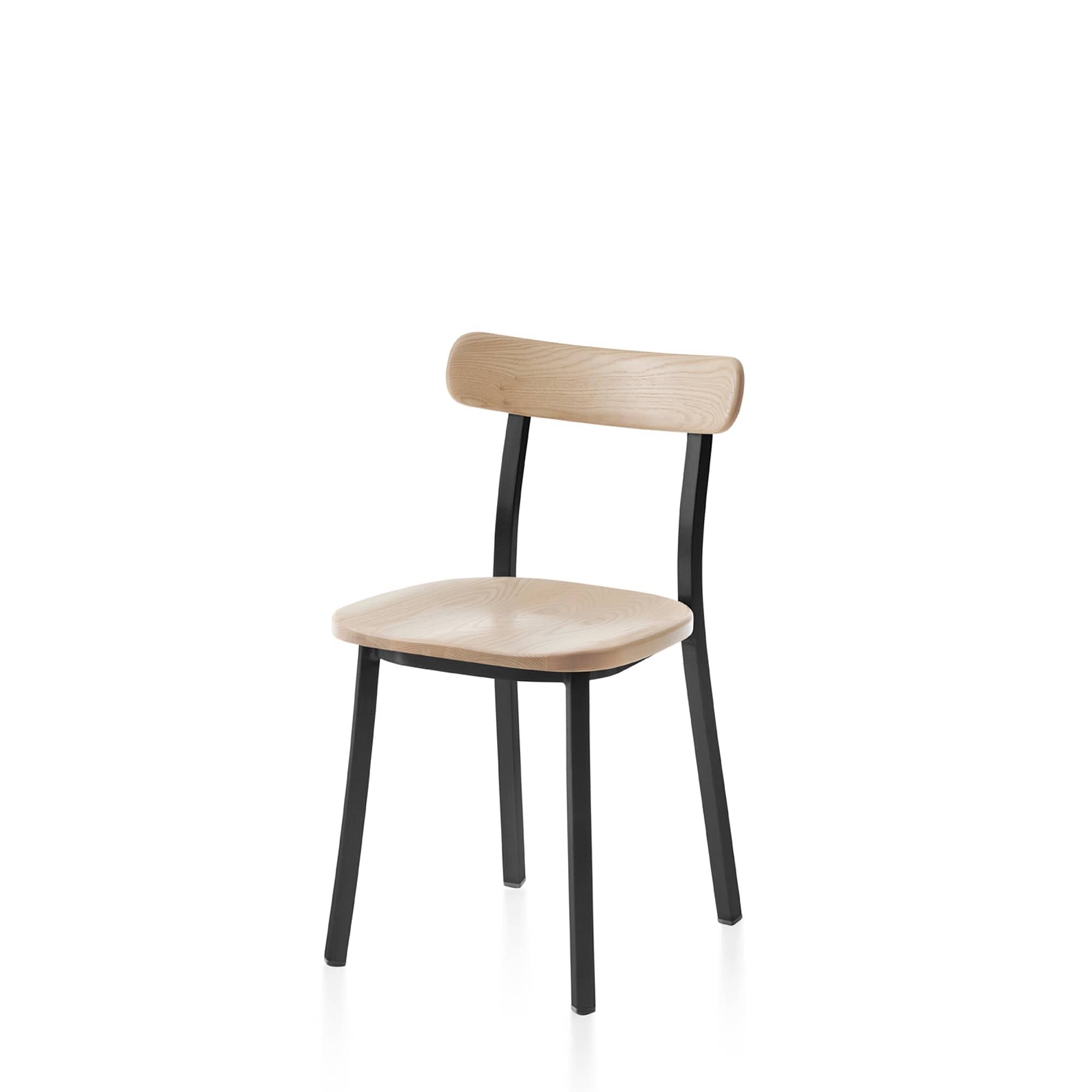 Utility side chair by Jasper Morrison - Black powder-coated