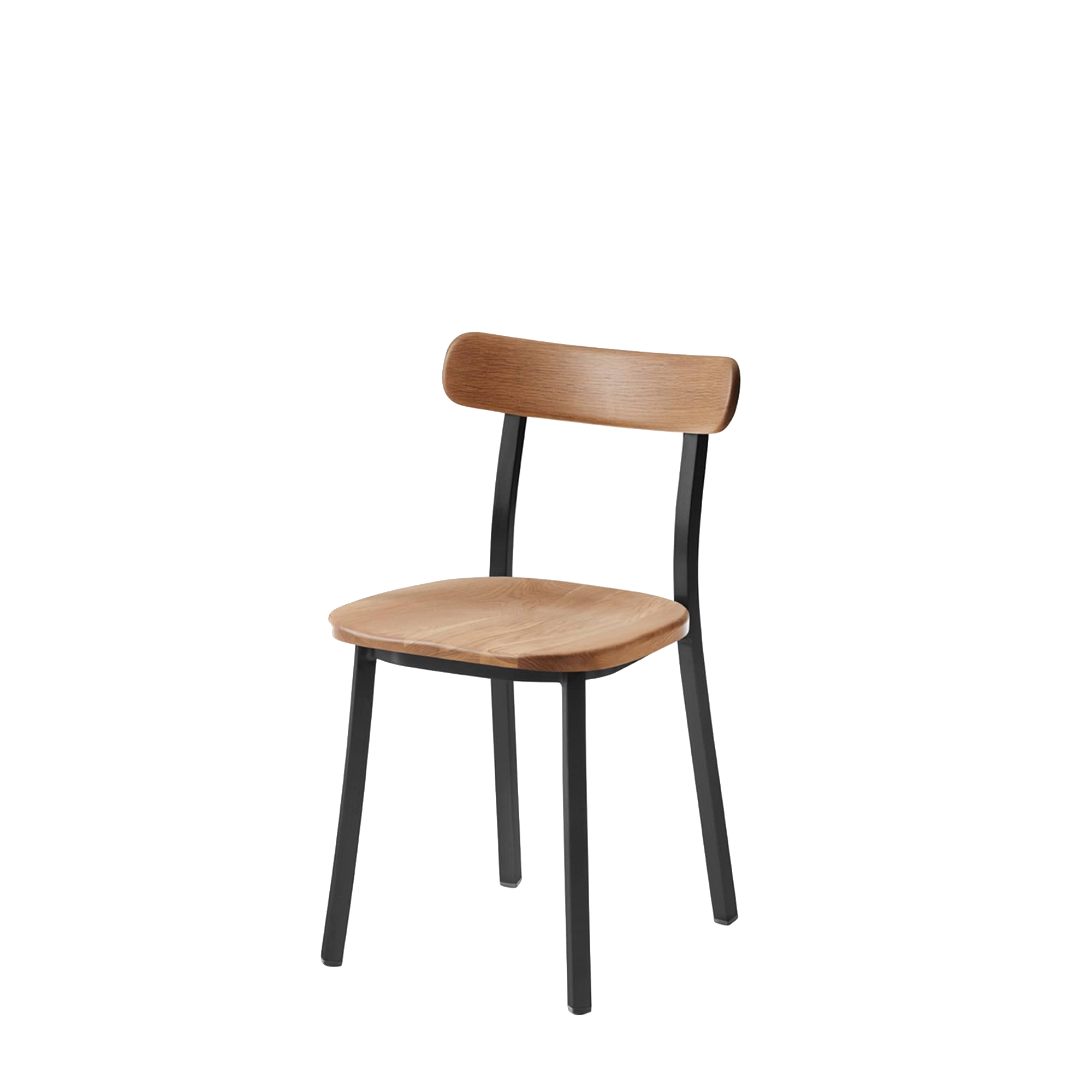 Utility side chair by Jasper Morrison - Black powder-coated