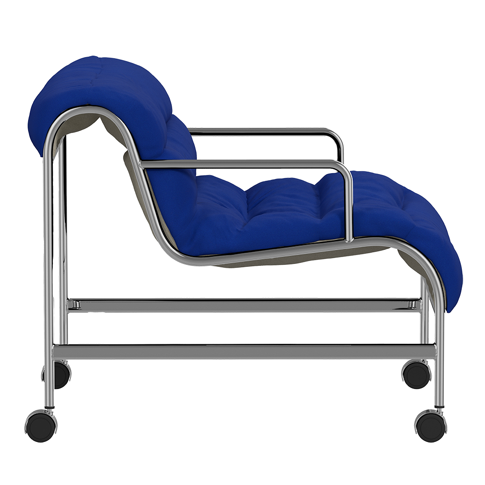 Sunny Easy Chair with Armrests & Casters