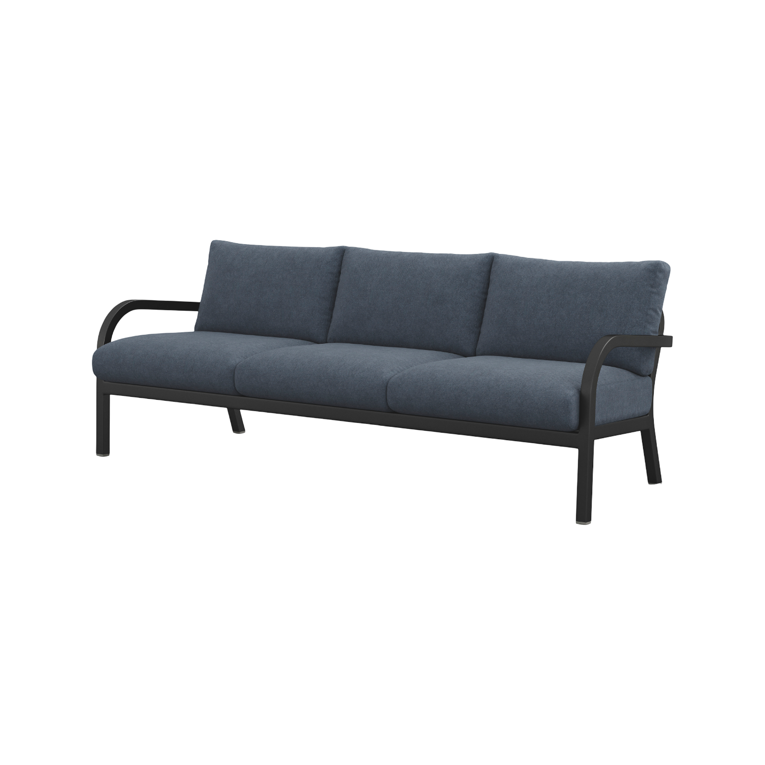 Navy® Lounge 3-seat Sofa - Black Powder Coated