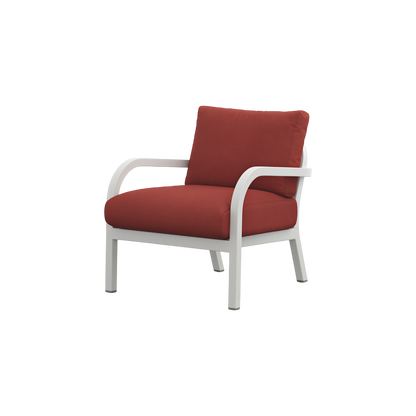 Navy® Lounge Armchair - White Grey Powder Coated