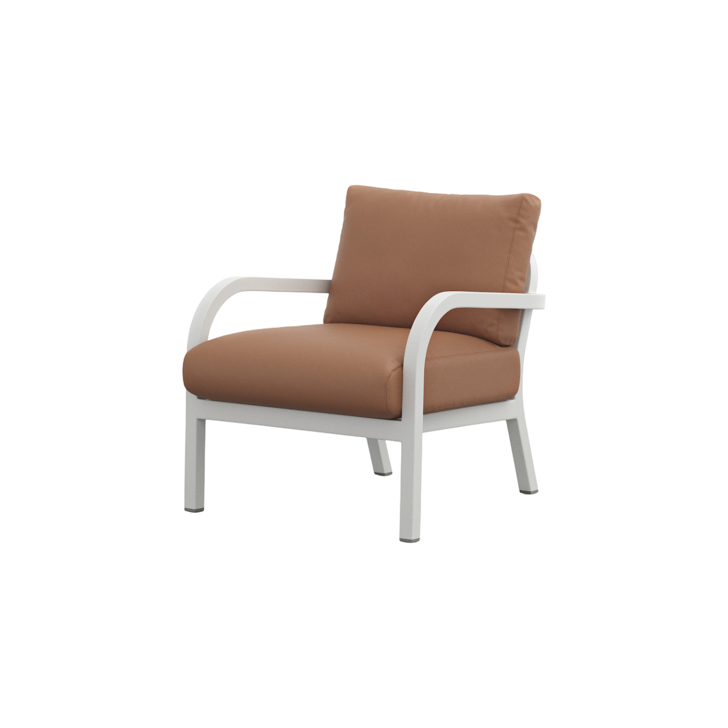 Navy® Lounge Armchair - White Grey Powder Coated