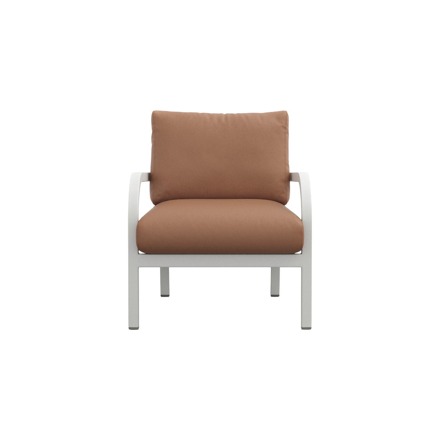 Navy® Lounge Armchair - White Grey Powder Coated