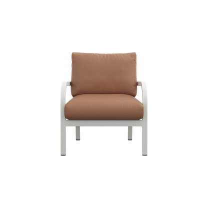 Navy® Lounge Armchair - White Grey Powder Coated