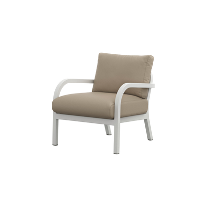 Navy® Lounge Armchair - White Grey Powder Coated