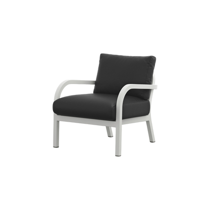 Navy® Lounge Armchair - White Grey Powder Coated