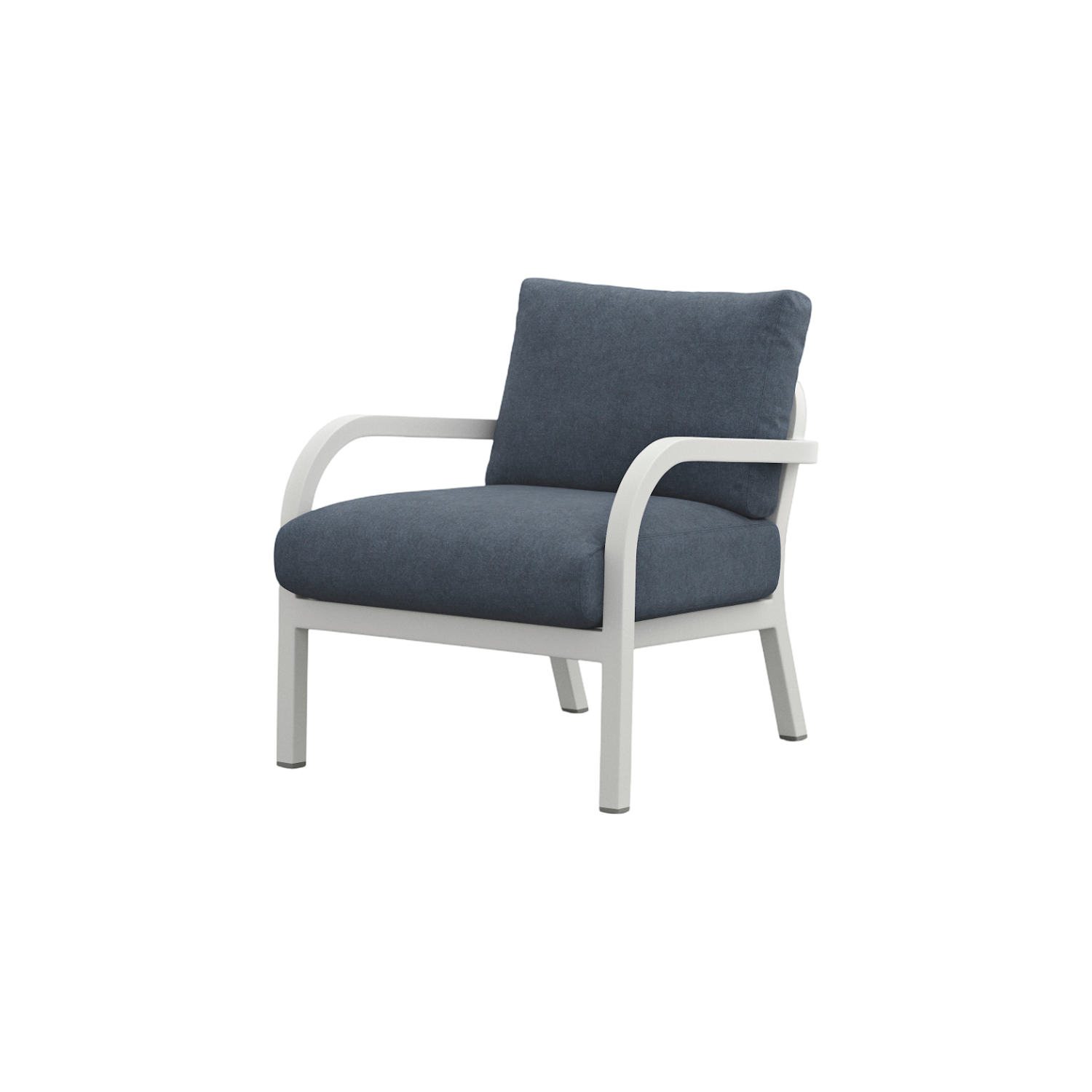Navy® Lounge Armchair - White Grey Powder Coated