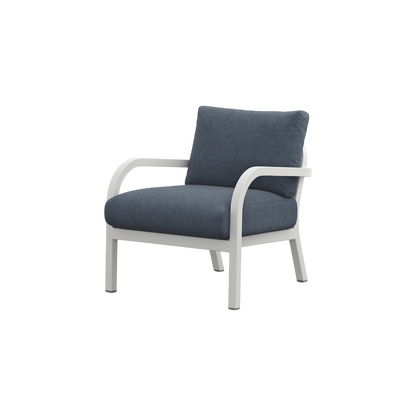 Navy® Lounge Armchair - White Grey Powder Coated