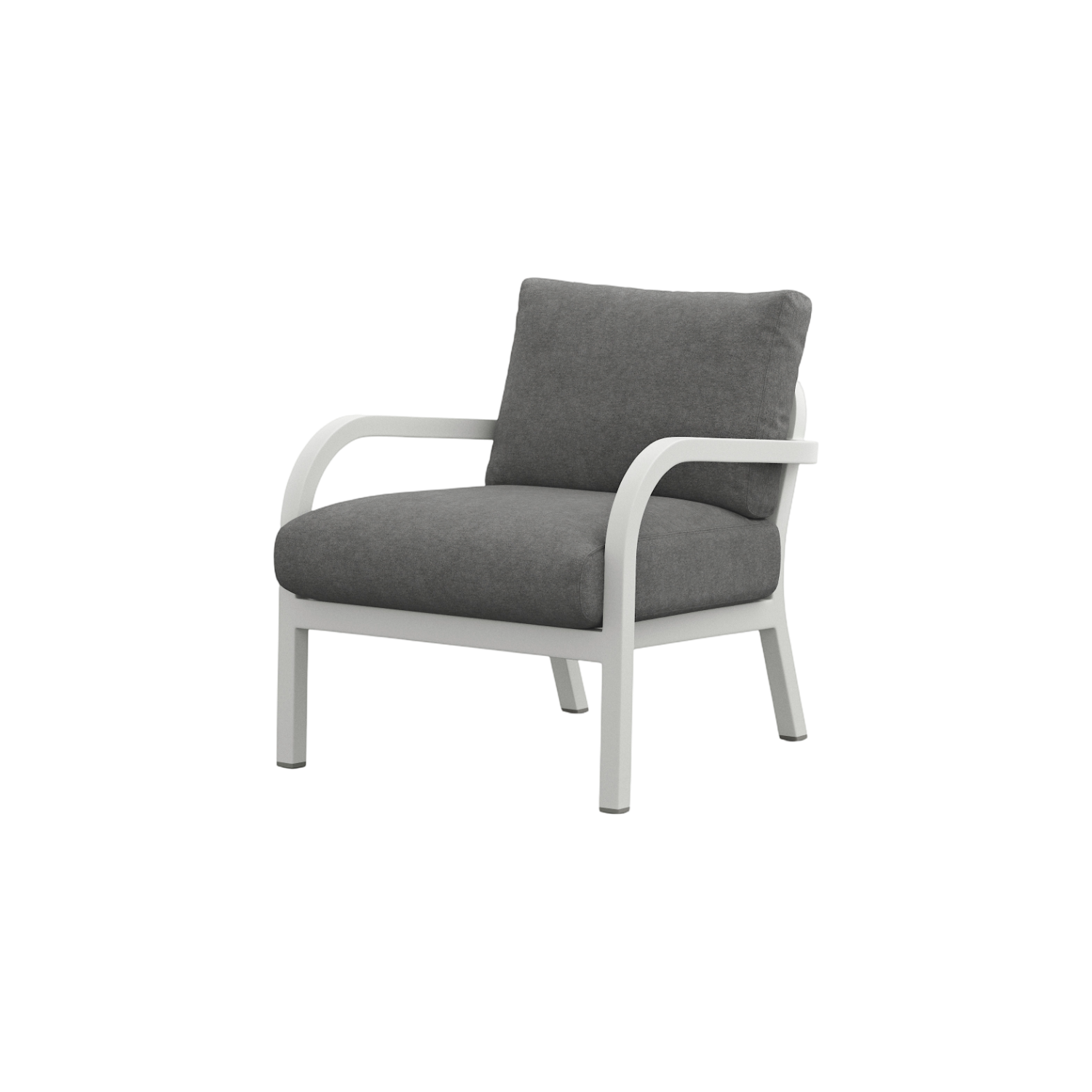 Navy® Lounge Armchair - White Grey Powder Coated