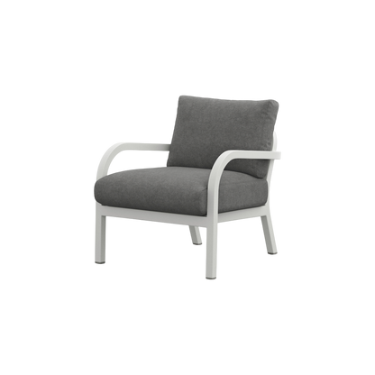 Navy® Lounge Armchair - White Grey Powder Coated