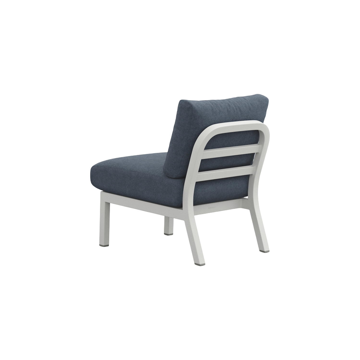 Navy® Lounge Chair - White Grey Powder Coated