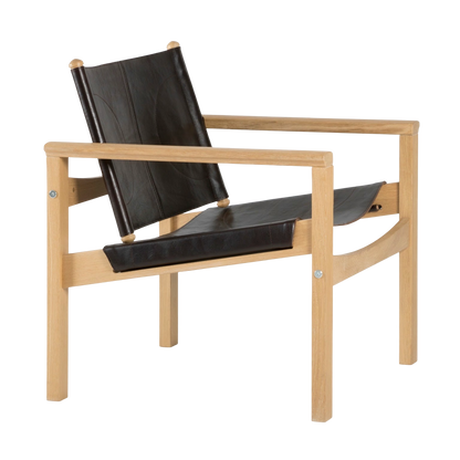 Peglev armchair in leather