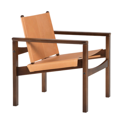 Peglev armchair in leather