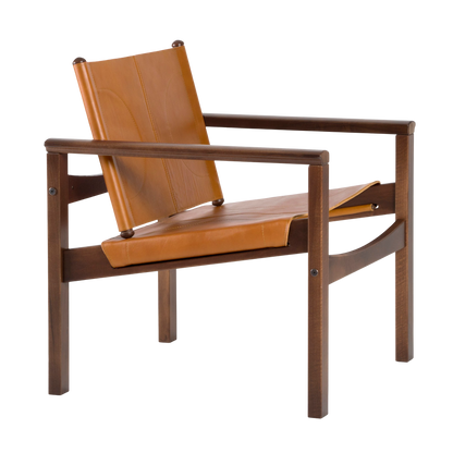 Peglev armchair in leather