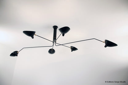 6 rotating arms ceiling lamp