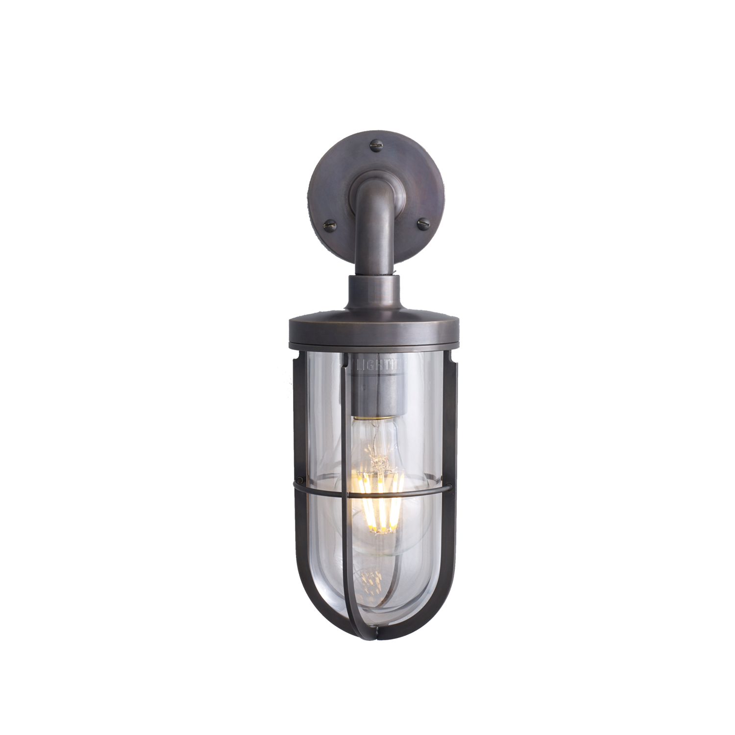 Weatherproof ship's well glass wall light