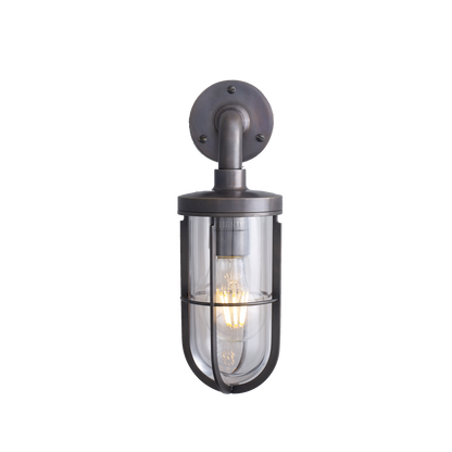 Weatherproof ship's well glass wall light