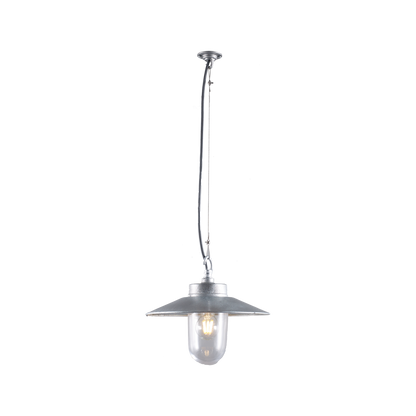 Well glass pendant with visor 7680