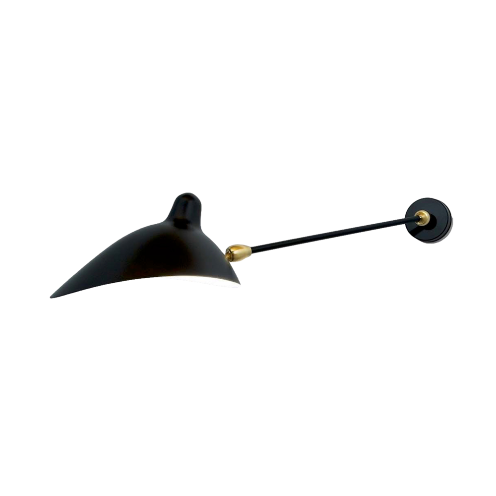 1 straight arm with 2 swivels wall lamp