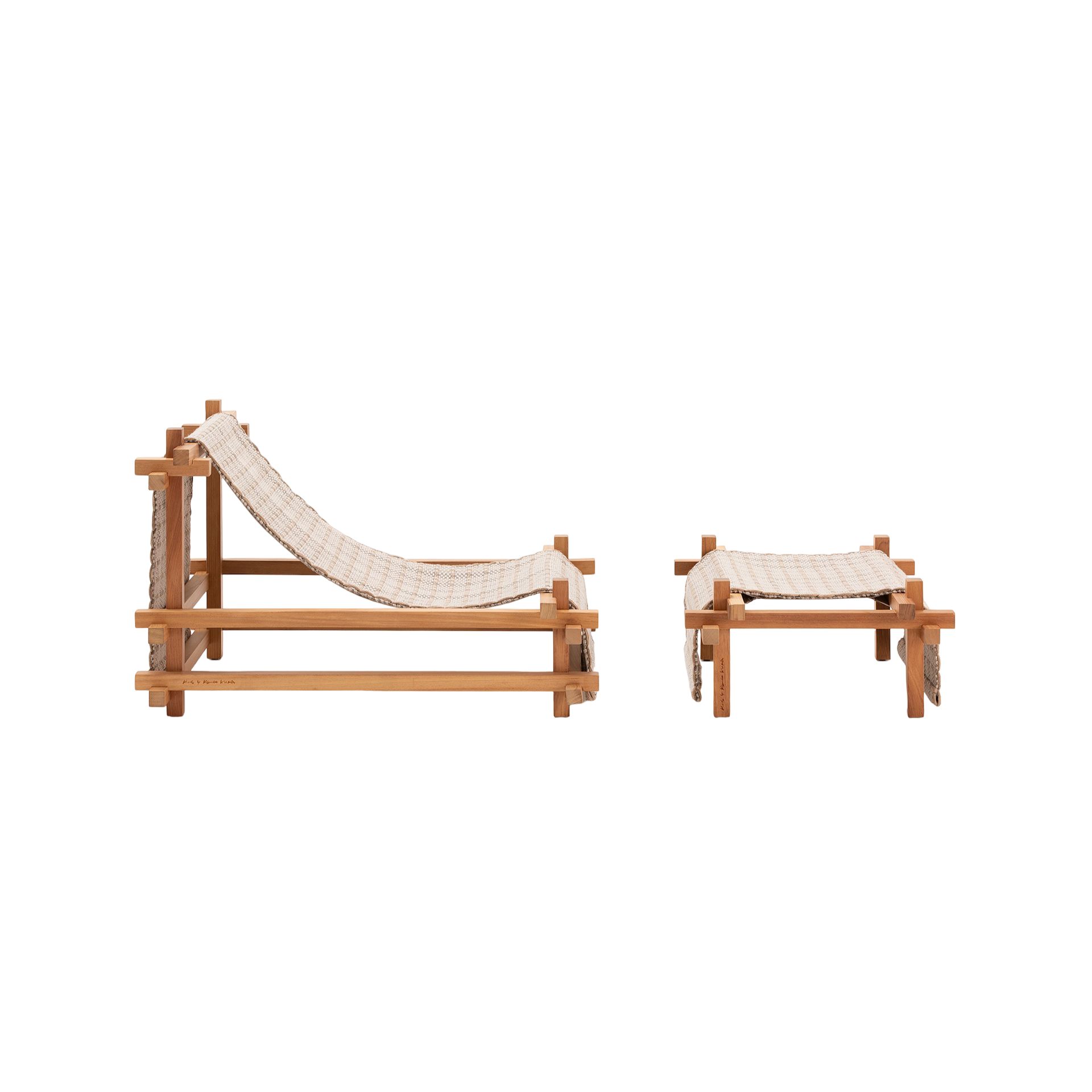 Hos Deckchair & stool set