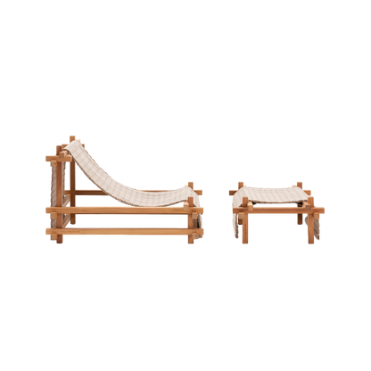 Hos Deckchair & stool set