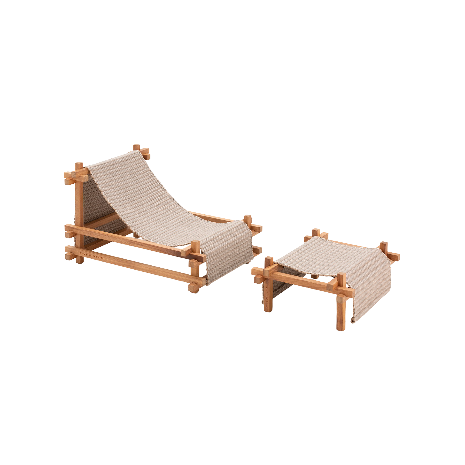 Hos Deckchair & stool set